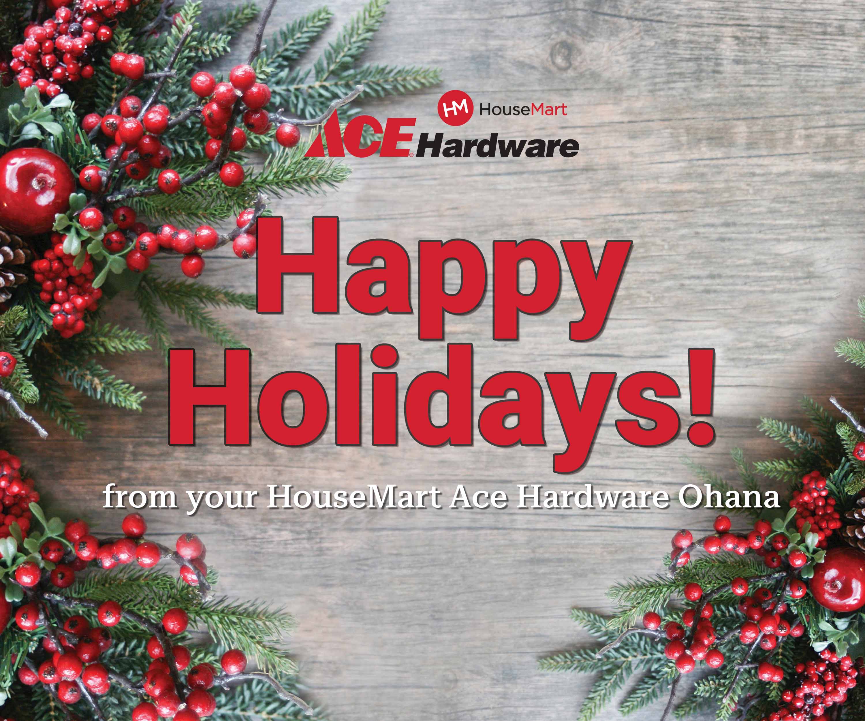 Wishing you all a Happy and Safe Holiday Season!